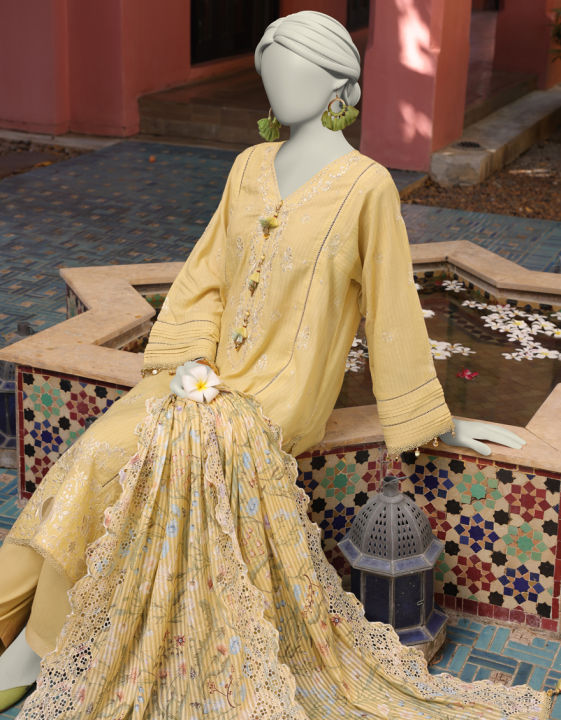Junaid Jamshed Women Lawn Vol 1 Unstitched 3 Piece For Women and Girls - Code: JLAWN-S-25-3160 SERENE-04