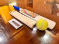 Naqqah Sports Kids Zone Popular Willows Cricket Bat with Wicket Set & 1 Tennis Ball for  Cricket Bat Ball Stumps Set with ABS Wooden Cricket Bat Set  Bat, Ball, Wicket Stand Kit for Children Parent-Child Sports Game Gift for Boys and Girls. 