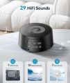 Dreamegg D3 Pro Noise Machine Sound Machine for Adults, Rechargeable Sound Machine for Sleeping, 29 HiFi Sound, Battery, Adapter, Auto-Off Timer, Portable Sound Machine for Baby Home Travel Black. 