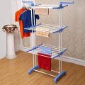 New Three Layers Clothes Drying Stand Rack Heavy Duty Double Pole Foldable Cloth Dryer Clothes Drying Stand (Color May Vary). 