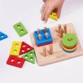 Shape Sorter Learn Geometric Shapes Puzzle for kids Wooden Stacking Toys – Perfect toddler toys recommended Wooden Puzzle toys for 1 2 3 year olds. 