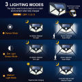 Waterproof Solar Powered Night Garden LED Light – Solar Interaction Wall Lamp Light - Motion Sensor Security Lamp Lights - Brilliant Outdoor Illumination for Gardens and Walls – Super Bright Outdoor Street Lamps – Sunlight Rechargeable Yard Lightening. 
