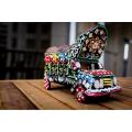 Handmade Glass Work Truck Art Pen Jars, Handicrafts, Handcrafted Mirror work truck handmade truck art Miniature Truck Model- Glass Work Table Decor Handcrafted Mirror work truck handmade truck art miniature truck design wall decoration. 