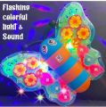 FunBlast Transparent Butterfly Gear Toys - B/O Musical Butterfly Toy with Sound & Flashing Lights, 360 Degree Rotating Electric Insects Toy for 3+ Years Old Kids, Boys, Girls, Light & Sound Toys for Kids. 