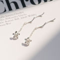 1 Pair Attractive Ladies Flower Earrings Decorative Long Dangle Dandelion Earrings for Daily Life. 