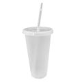 Straw Cup With Lid Color Change Coffee Cup Reusable Plastic Tumbler Drinks Mug Kitchen Dining Bar Drinkware. 