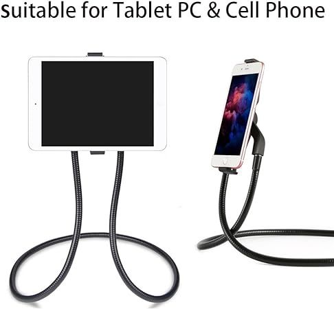 Neck Phone Holder Hand-free Rotating Vertical Horizontal Gooseneck Multiple Function Mounts - for Cell Phone,Tablet,iPad,Kindle,iPhone,Samsung,and Other Smartphone Devices Multi Angle