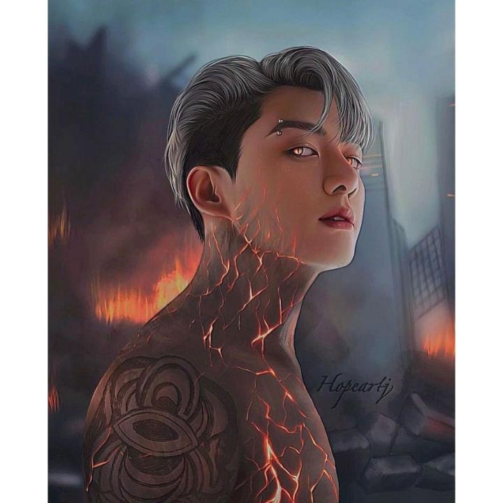BTS Anime 7 photos ultra HD shiny glossy Quality and 1 Free Gift for BTS army