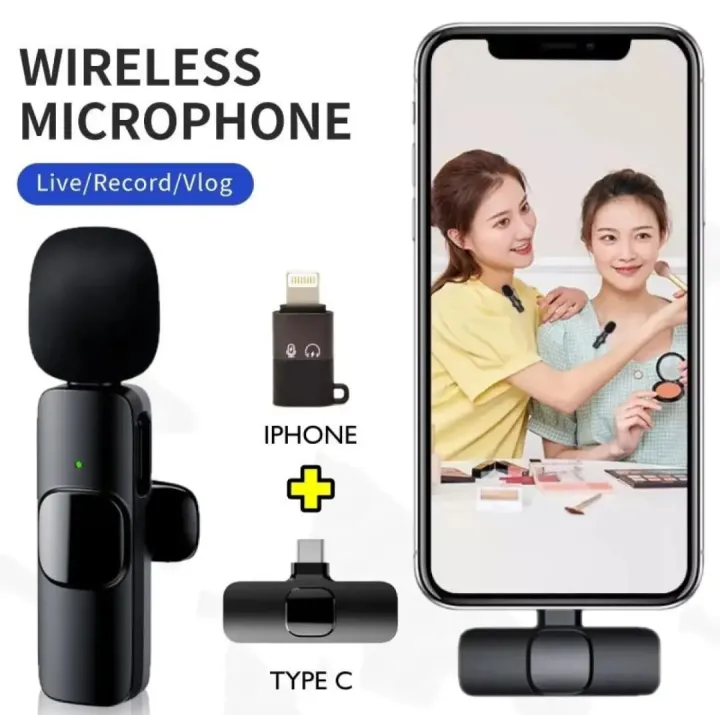 Wireless%20MIC%20K8%20SINGLE%20AND%20DUAL%20MICROPHONE%20Vlogging%20Mic%20with%20Microphone%20Accessories%20Video%20for%20Type%20C%20Android,%20IOS%20Lightining%20&%203.5mm%20Jack%20-%20Image%209