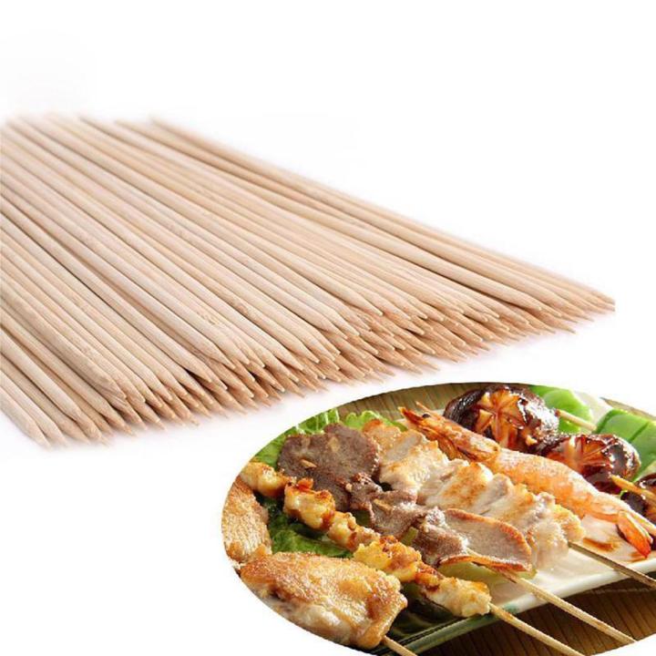 Pack of Wooden Bamboo Shashlik Sticks - BBQ Bamboo Sticks - 12 Inch