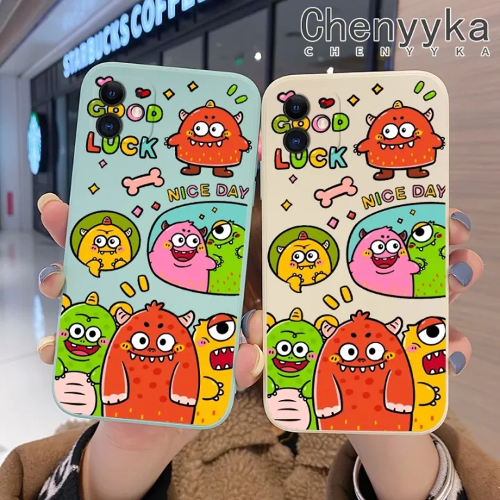 chenyyka%20For%20vivo%20V19(Indonesia)%20V19%20Neo%20Case%20Cartoon%20Cute%20Monster%20Pattern%20Creative%20Thin%20New%20Design%20Phone%20Case%20Square%20Edge%20Protection%20Softcase%20Silicone%20Casing%20Cover%20Shockproof%20Cases%20-%20Image%204