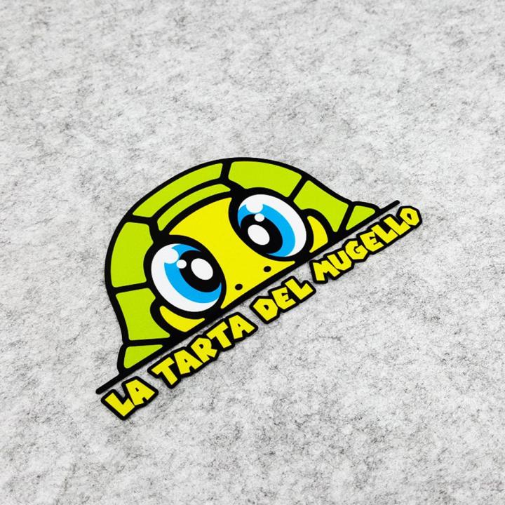 S033 MOTO GP Stickers Rossi Lucky Turtle LA TARTA DEL MUGELLO Italy Cartoon Reflective Helmet Car Window Decals