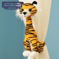Green forest Animal Plush Doll Built-in Plastic Steel Cute Stuffed Tiger Cat Puppy Lion Toy. 