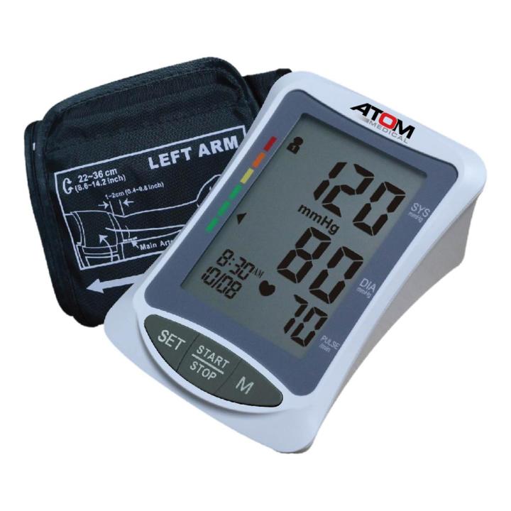 Blood Pressure Monitor Upper Arm Accurate Digital BP Operator Machine for Home Use & Pulse Rate Detection Meter with Cuff Memory LCD Display