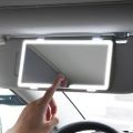 Car Sun Visor Vanity Mirror For Your Princess Passenger , Car Vanity Mirror With Lights, Makeup Mirror with 3 Light Modes & 60 LEDs, Rechargeable Car Mirror Dimmable Touch Control Travel Makeup Mirror for Car. 