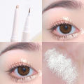Ultra Thin White Diamond Lying Silkworm Pen 2-in-1 Eye Shadow Brightening Highlighter Gel Smooth Liquid Brown Makeup. 