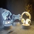 LED Night Lamp USB Powered Gaming Room Desk Setup Lighting Decor Warm White Color Bedroom Cartoon Table Light Gift for Birthday. 