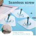 6pcs Photo Frame Hooks Invisible Stickers Hanging Picture Painting Non-Trace Self Adhesive Nails Hook Wall Paste Tack. 
