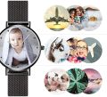 Customized Wrist Watch with name and picture best quality Ladies and Gents Watches with  gift Box (Single Piece). 