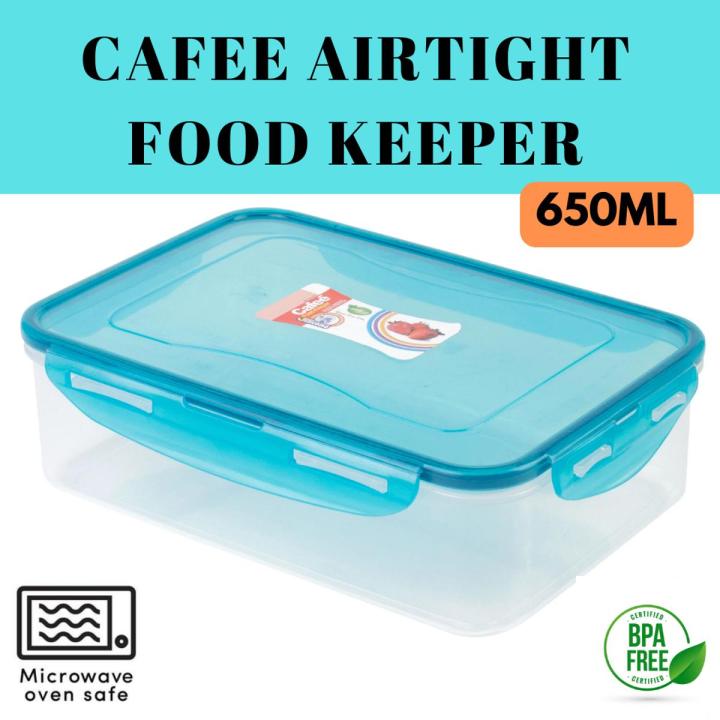 CAFE??  PACK OF 2( 650ml )AIRTIGHT FOOD KEEPER, CAFE?? AIRTIGHT FOOD KEEPER, Easy Gripping Food Saver ,Food Storing Container, Food Storage Box , Vacuum Sealed Food Container, Leak-proof Food Storage Box
