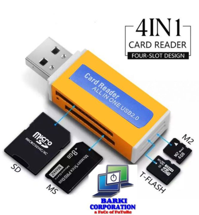 ALL IN 1 CARD READER 4 in one Card Reader (SD Card, MS Card, T Flash Card, M2 Card)