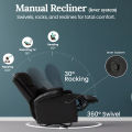 Sereno Life Recliner Sofa First Class (Special Edition), 360-Degree Swivel Base, Full Back & Leg Support & 3-in-1 Functionality. 
