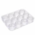 Migeet Empty Contact Box Container Storage Lenses 12 Grids Transparent Clear Case Compartment Holder. 