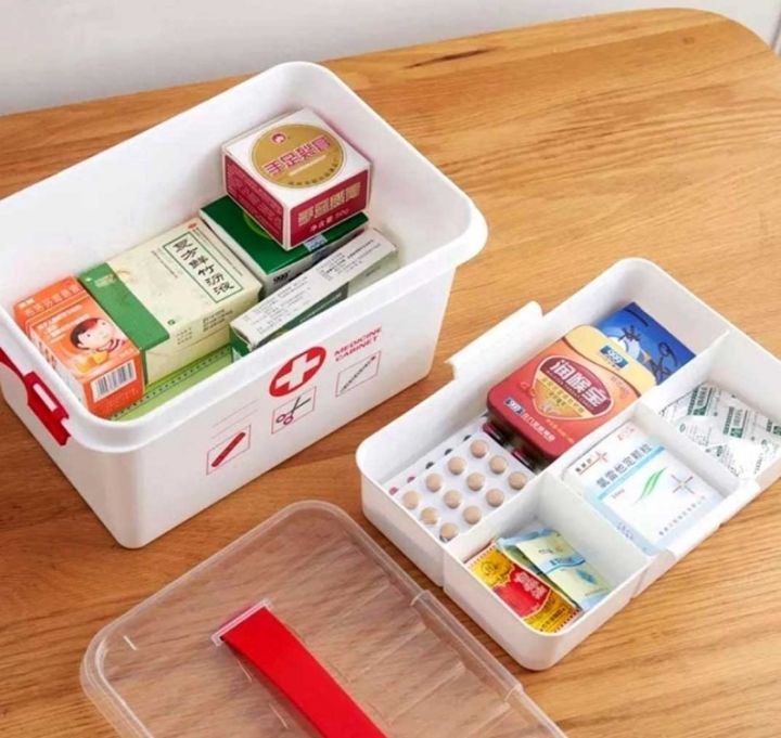 Multifunctional First Aid Storage Box – Family Medicine Organizer for Emergency & Healthcare Essentials