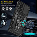 Lereach For Samsung Galaxy A73 5G Thick Armor Mobile Phone Case TPU+PC Hard Ring Car Ring Bracket Shockproof Back Cover Camera Protection. 