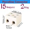 Wire Connector, Joint wire Porceline Connector Dual Line Screw Barrier Terminal Connector Electric Wiring Accessories 6/10amp, 15amp, 30ampere Ceramic Connector. 