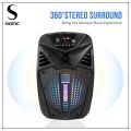 Sixonic 100% Original 6.5 Inch Portable Rechargeable Wireless Bluetooth Speaker With Microphone and Remote Control Super Loud Woofer Speaker FM Radio, USB and Memory Card Supported. 