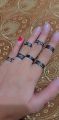 Pack of 10 - Adjustable Finger Rings For Girls - Black colour Attractive Ring Colors for women gift jewelry. 