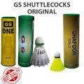 GS One | GS Ghafoor Gold | GS Tournament High Quality Nylon Shuttlecocks For Professional Badminton Indoor Game. 