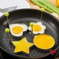 Fried Egg Cooking Mold Shaper 4 Pcs Stainless Steel Kitchen Pan cake Mould Ring. 