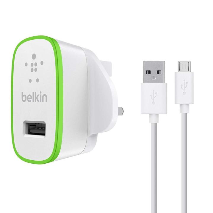 Belkin Home Charger With Micro Usb Charge/Sync Cable (10 Watt/ 2.1 Amp) White