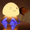 Jellyfish Night Light, Music Clapping Small Night Light, Color Changing Nursery Night Light with Remote Control, Rechargeable LED Jellyfish Lamp, Tap Control with Music Night Lights for Kids Room. 