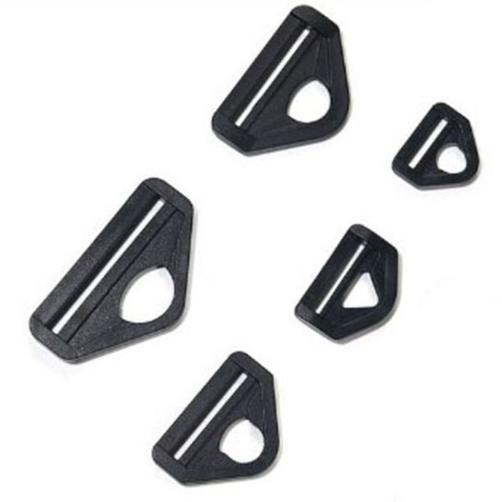 10pcs High Quality Plastic D-Ring Loop Insert Buckle 20/25/32/38/50mm Black Backpack Straps Webbing Buckle D-buckles Luggage Accessories