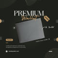 MATTE GREY WALLET Gift for Men | Business Class High-Quality Leather. Multiple Card Holder, Solid Color Travel Purse. 