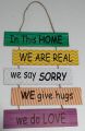 Multiple Quotation Frame For Wall Décor to set learn, Goal, Inspiration Home Decoration Kitchen Bath Rules. 