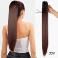 Straight catcher hair extension for girls, ponytail hair extension-medium brown. 