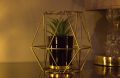 Modern Decorative Porcelain Flower Vase Metal Cage with Artificial Plant. 