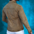Men's Olive Brown Corduroy Jacket. 