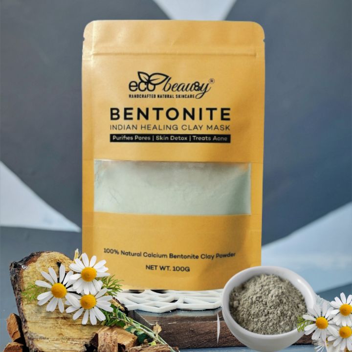 Eco beau8y- Calcium Bentonite Clay | Secret Indian Healing clay  100g Pack