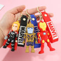 Disney Marvel Avengers PVC Keychains Cute Cartoon Superhero Pendant Keyholder Thanos Iron Man Spiderman Keyrings Jewelry Gifts. 
