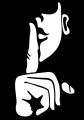car sticker shh HALF FACE  12 INCH. 