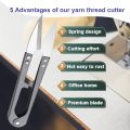 U Shaped Tailor's Thread Cutter Clipper Mini Scissors Hand Trimming Sewing Nippers Clippers Stainless Steel Embroidery Craft Tailor Stationery Snip Garment Shear Stitch Cutting Trim Weaving Crafting Shears School Office Paper Arts Home Cutters Dressmaking. 