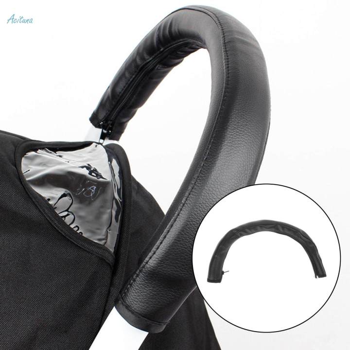Stroller Handle PU Cover Protective Cover Pram Accessories with Zipper
