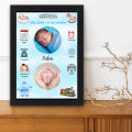 Customized "It's a Boy" Photo Frame for Newborn Baby Birthday Gift. 