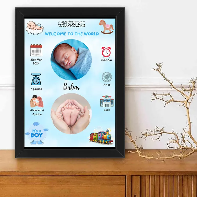 Customized%20"It's%20a%20Boy"%20Photo%20Frame%20for%20Newborn%20Baby%20Birthday%20Gift%20-%20Image%202