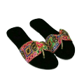 Women's Butterfly Design Black Velvet Chappal – Fashionable, Comfortable, Easy to Walk, Durable, Available in Multiple Sizes. 